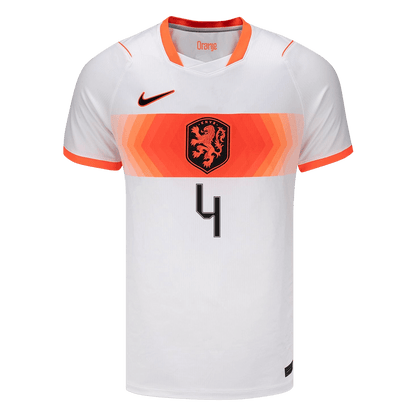 Camiseta VIRGIL #4 Netherlands 2026 Segunda Equipación Copa del Mundo - Versión Hincha