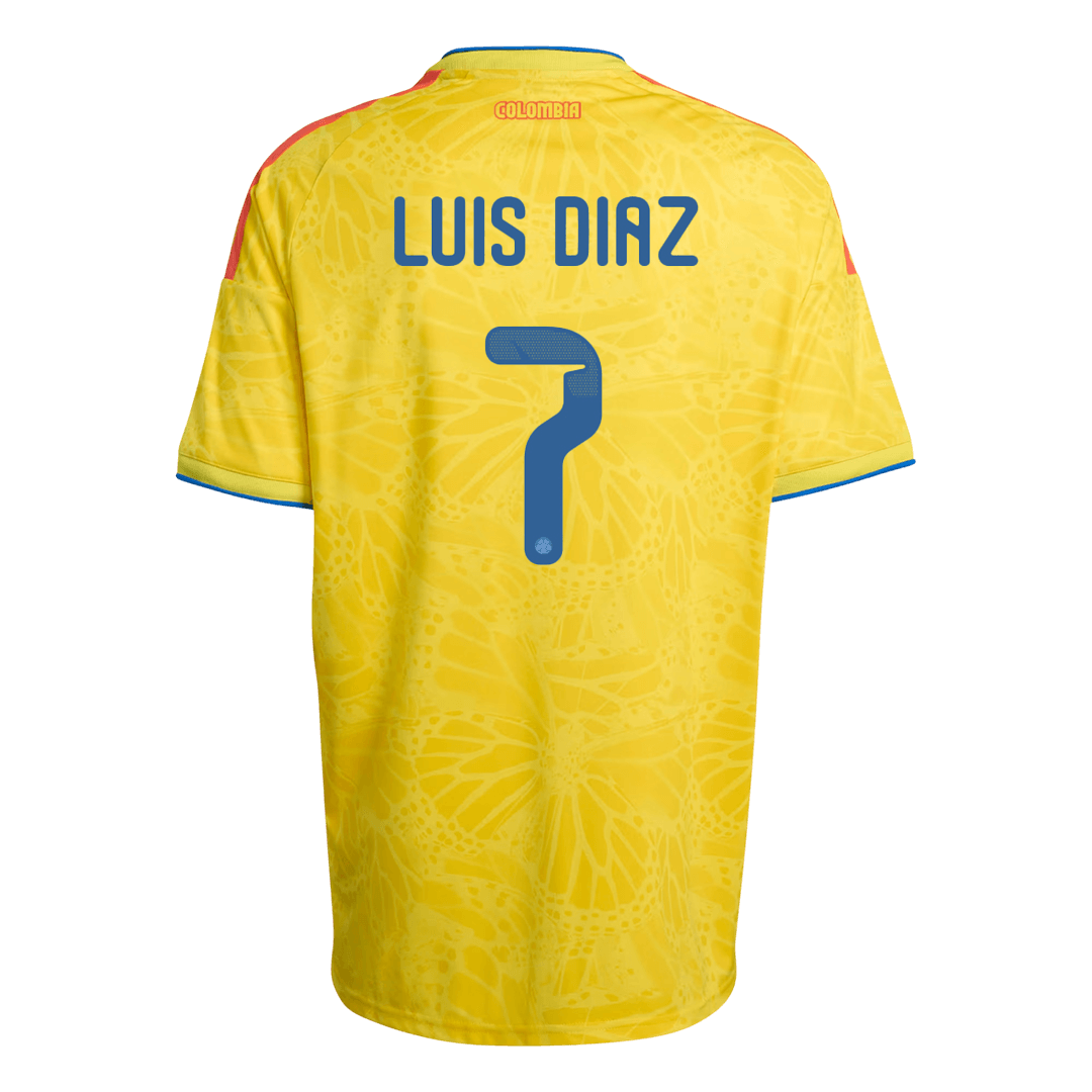 Camiseta LUIS DíAZ #7 Colombia 2026 Primera Equipación Copa del Mundo - Versión Hincha