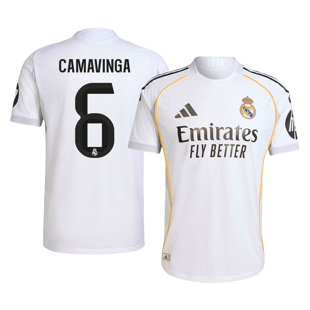 Camiseta Auténtica CAMAVINGA #6 Real Madrid 2025/26 Primera Equipación -Versión Jugador