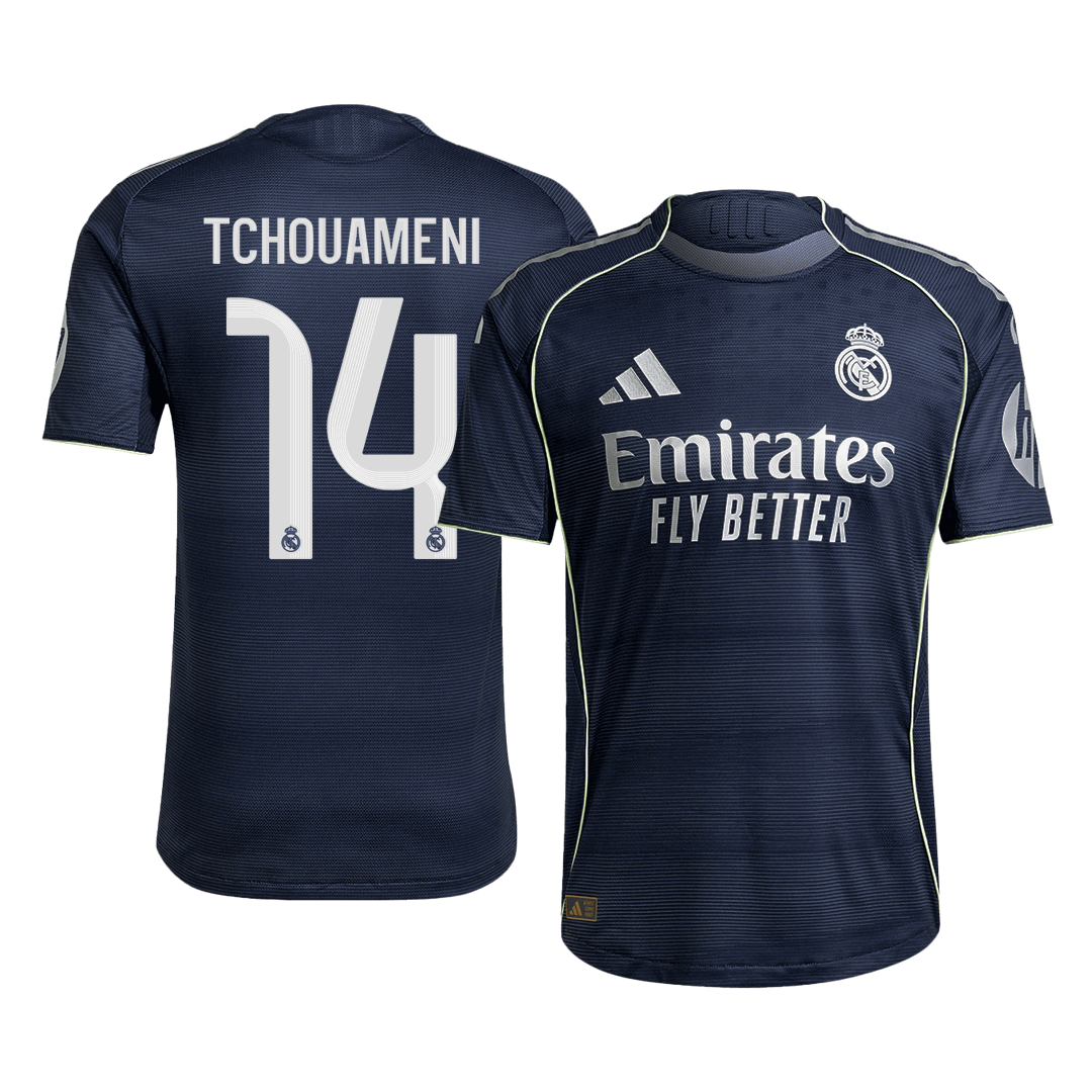 Camiseta Auténtica TCHOUAMENI #14 Real Madrid 2025/26 Segunda Equipación -Versión Jugador