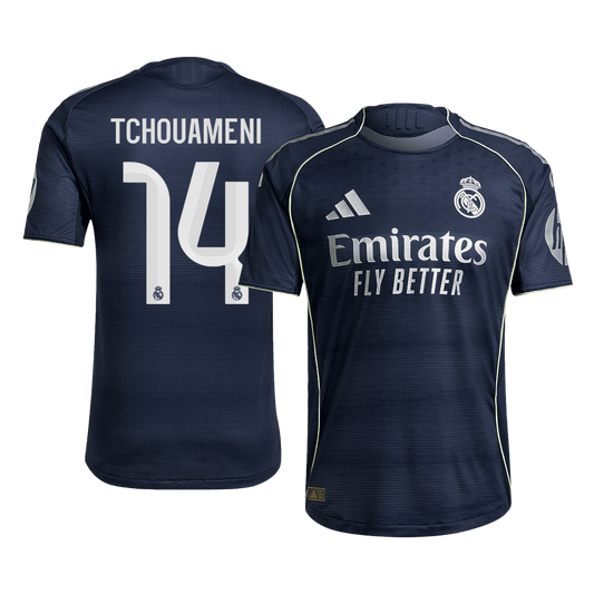 Camiseta Auténtica TCHOUAMENI #14 Real Madrid 2025/26 Segunda Equipación -Versión Jugador