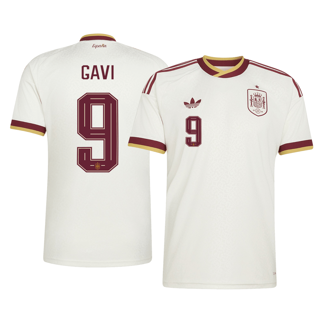 Camiseta GAVI #9 Spain 2026 Segunda Equipación Copa del Mundo - Versión Hincha