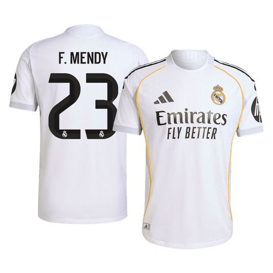 Camiseta Auténtica F.MENDY #23 Real Madrid 2025/26 Primera Equipación -Versión Jugador