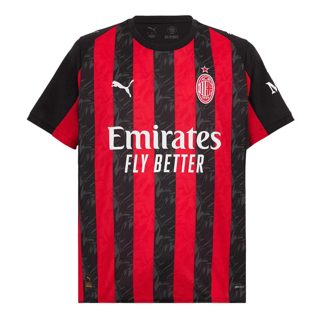 Calidad Premium Camiseta PULISIC #11 AC Milan 2025/26 Primera Equipación -Versión Hincha