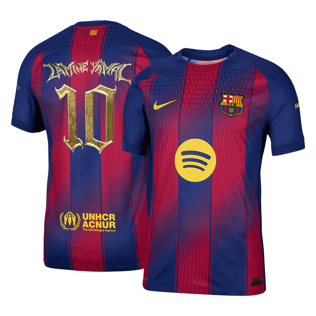 Camiseta Auténtica LAMINE YAMAL #10 Barcelona 2025/26 Primera Equipación -Versión Jugador