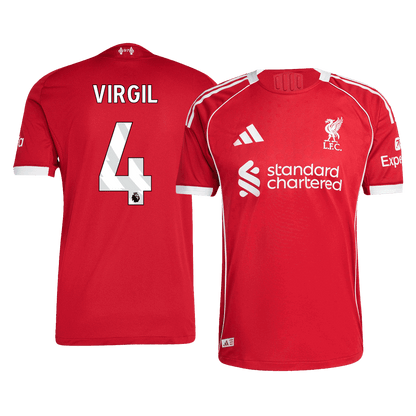 Camiseta Auténtica VIRGIL #4 Liverpool 2025/26 Primera Equipación-Versión Jugador
