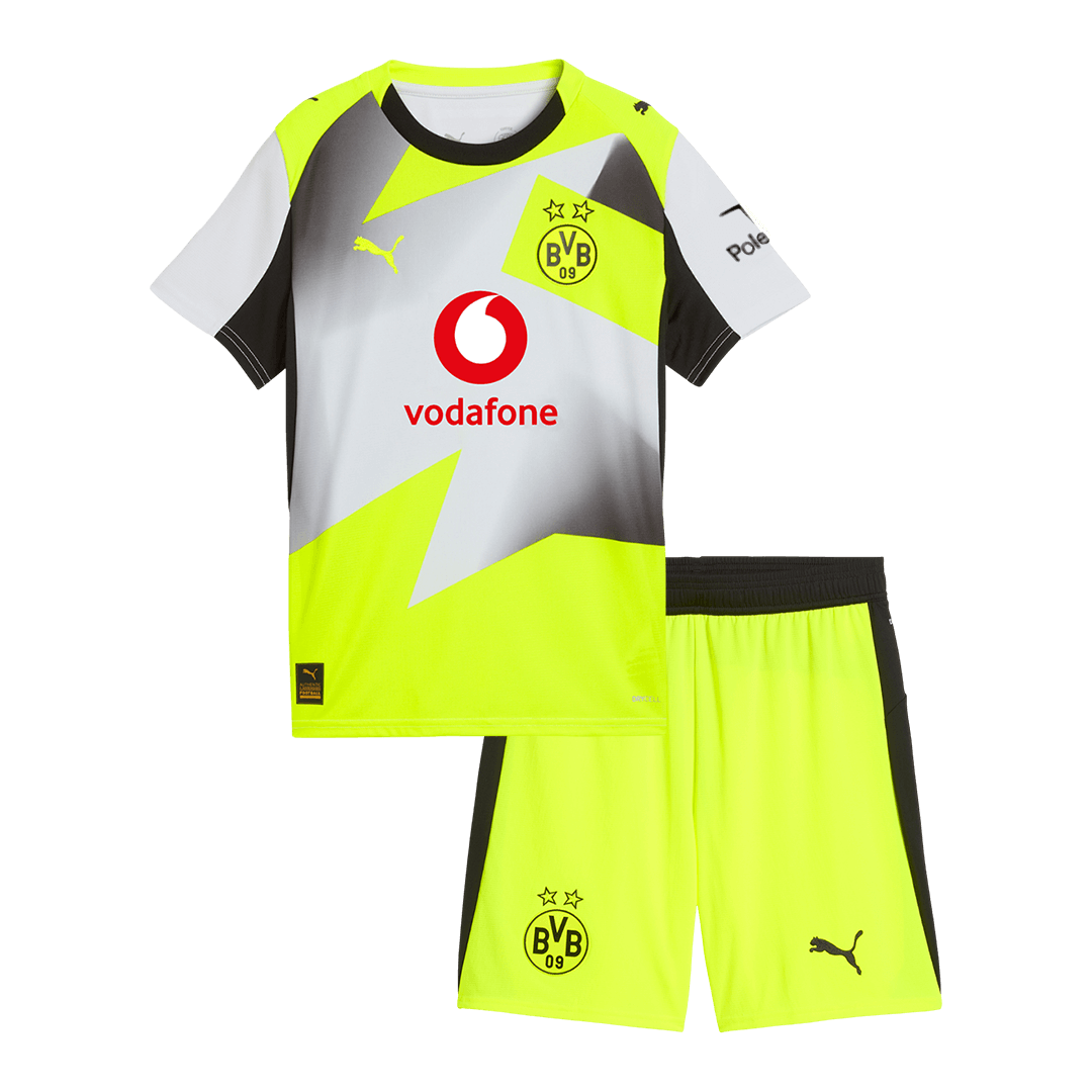 Conjunto Infantil Borussia Dortmund 2025/26 Segunda Equipación