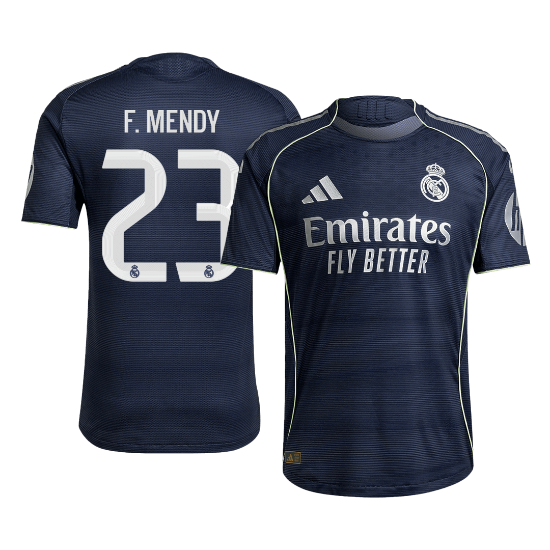 Camiseta Auténtica F.MENDY #23 Real Madrid 2025/26 Segunda Equipación -Versión Jugador