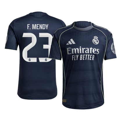 Camiseta Auténtica F.MENDY #23 Real Madrid 2025/26 Segunda Equipación -Versión Jugador