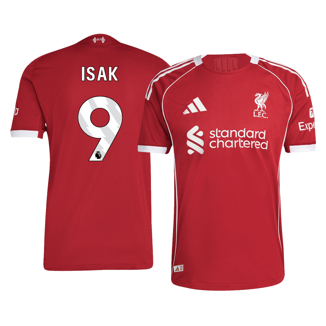 Camiseta Auténtica ISAK #9 Liverpool 2025/26 Primera Equipación-Versión Jugador-Camisetas Pasion Shop