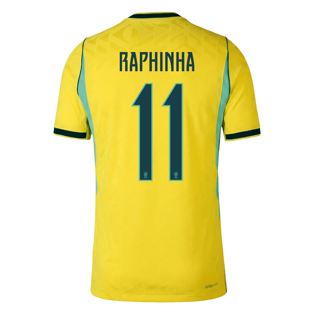 Camiseta Auténtica RAPHINHA #11 Brazil 2026 Primera Equipación Copa del Mundo -Versión Jugador
