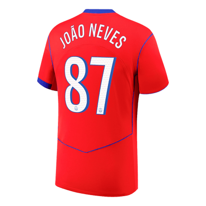 Camiseta JOÃO NEVES #87 PSG 2025/26 Tercera Equipación - Versión Hincha