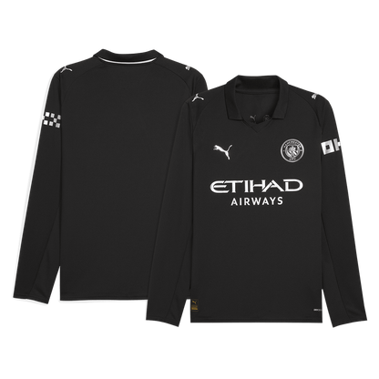 Camiseta Manga Larga Manchester City 2025/26 Segunda Equipación-Versión Hincha