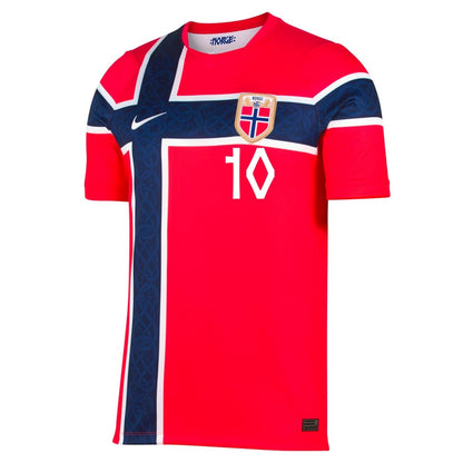 Camiseta Ødegaard #10 Norway 2026 Primera Equipación Copa del Mundo - Versión Hincha