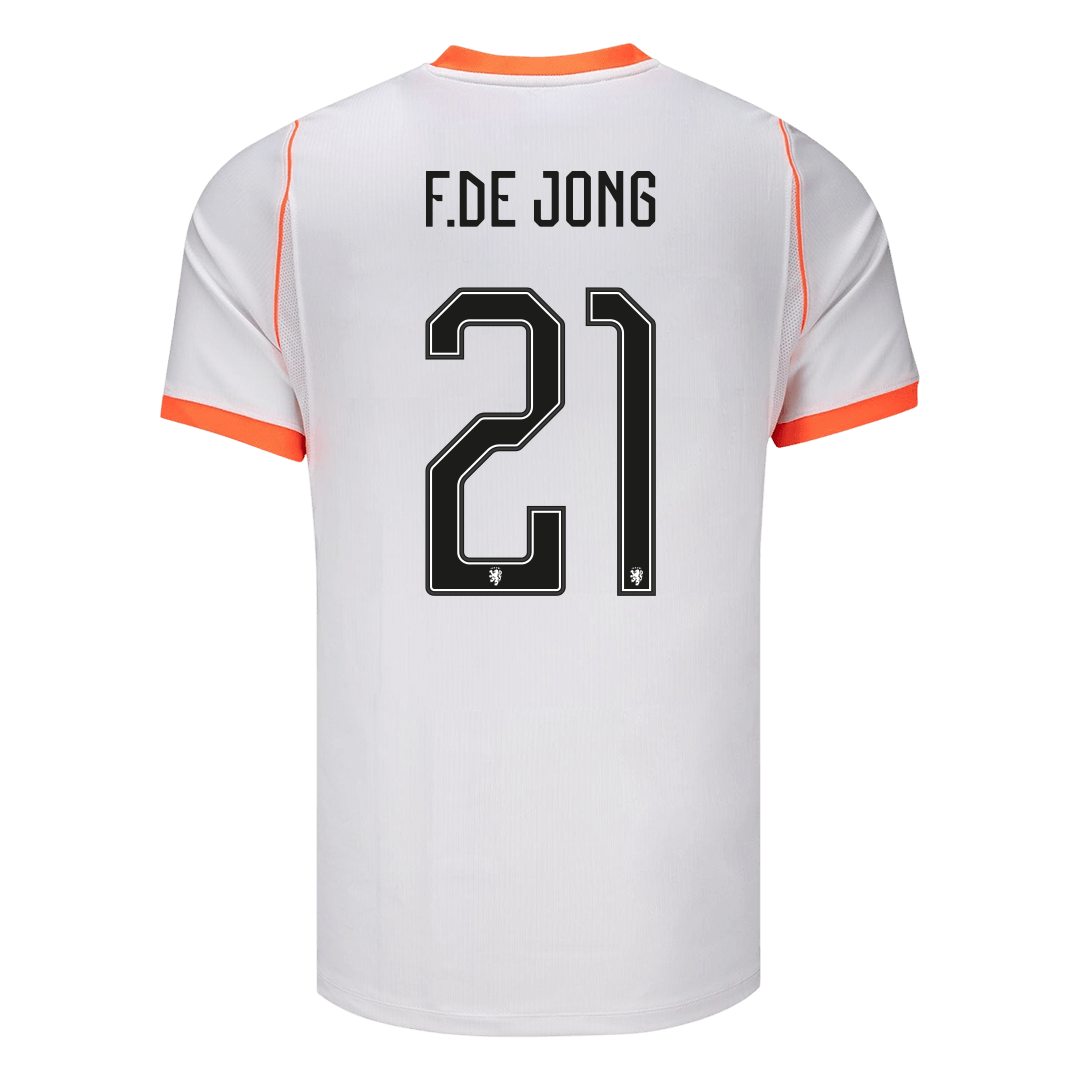 Camiseta F.DE JONG #21 Netherlands 2026 Segunda Equipación Copa del Mundo - Versión Hincha