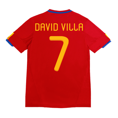 Retro 2010 DAVID VILLA #7 Spain Primera Equipación Copa del Mundo
