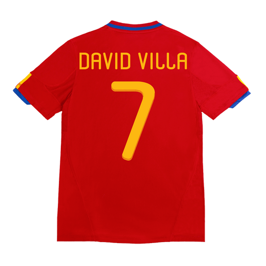 Retro 2010 DAVID VILLA #7 Spain Primera Equipación Copa del Mundo