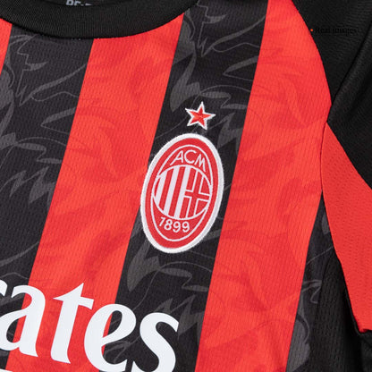 Conjunto Infantil Completo AC Milan 2025/26 Primera Equipación Kids-Camisetas Pasion Shop