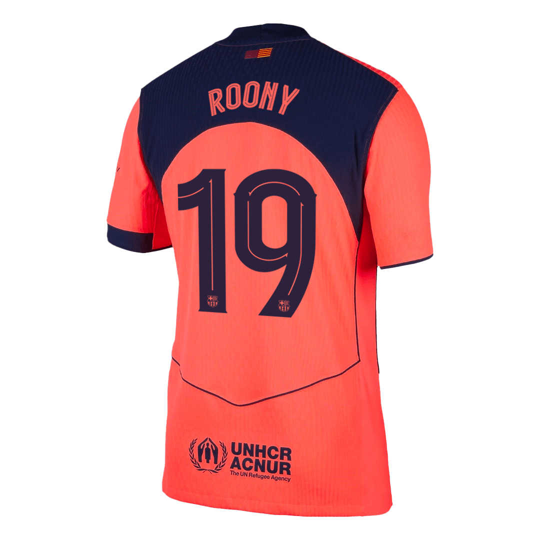 UCL Camiseta Auténtica ROONY #19 Barcelona 2025/26 Tercera Equipación -Versión Jugador