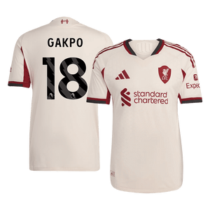 Camiseta Auténtica GAKPO #18 Liverpool 2025/26 Segunda Equipación -Versión Jugador