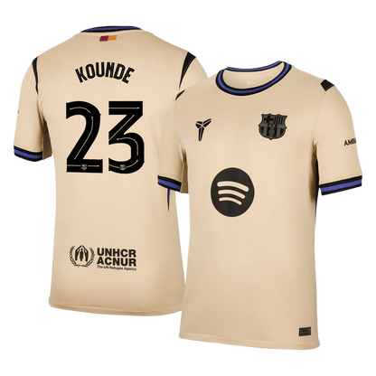 UCL Camiseta KOUNDE #23 Barcelona 2025/26 Segunda Equipación - Versión Hincha