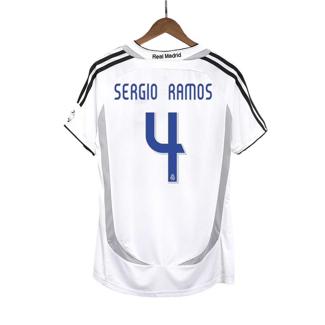 Retro 2006/07 SERGIO RAMOS #4 Real Madrid Primera Equipación