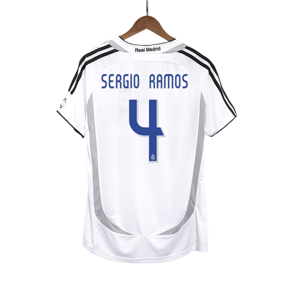 Retro 2006/07 SERGIO RAMOS #4 Real Madrid Primera Equipación