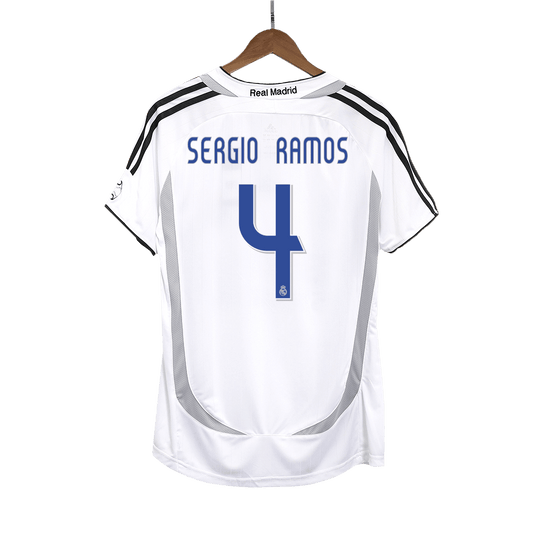 Retro 2006/07 SERGIO RAMOS #4 Real Madrid Primera Equipación