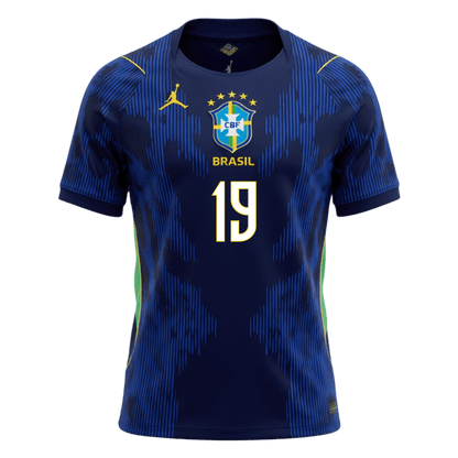 Camiseta ENDRICK #19 Brazil 2026 Segunda Equipación Copa del Mundo - Versión Hincha