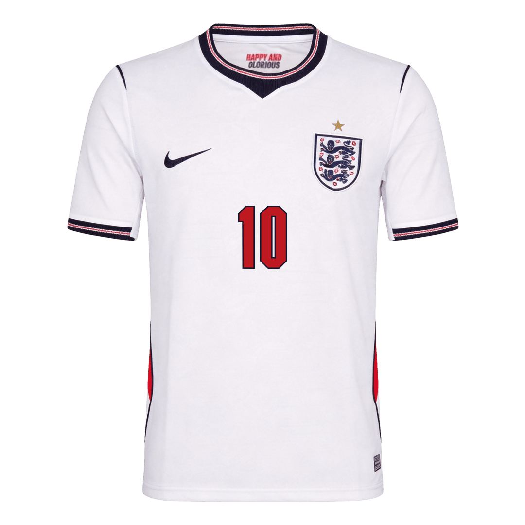Camiseta BELLINGHAM #10 England 2026 Primera Equipación Copa del Mundo - Versión Hincha