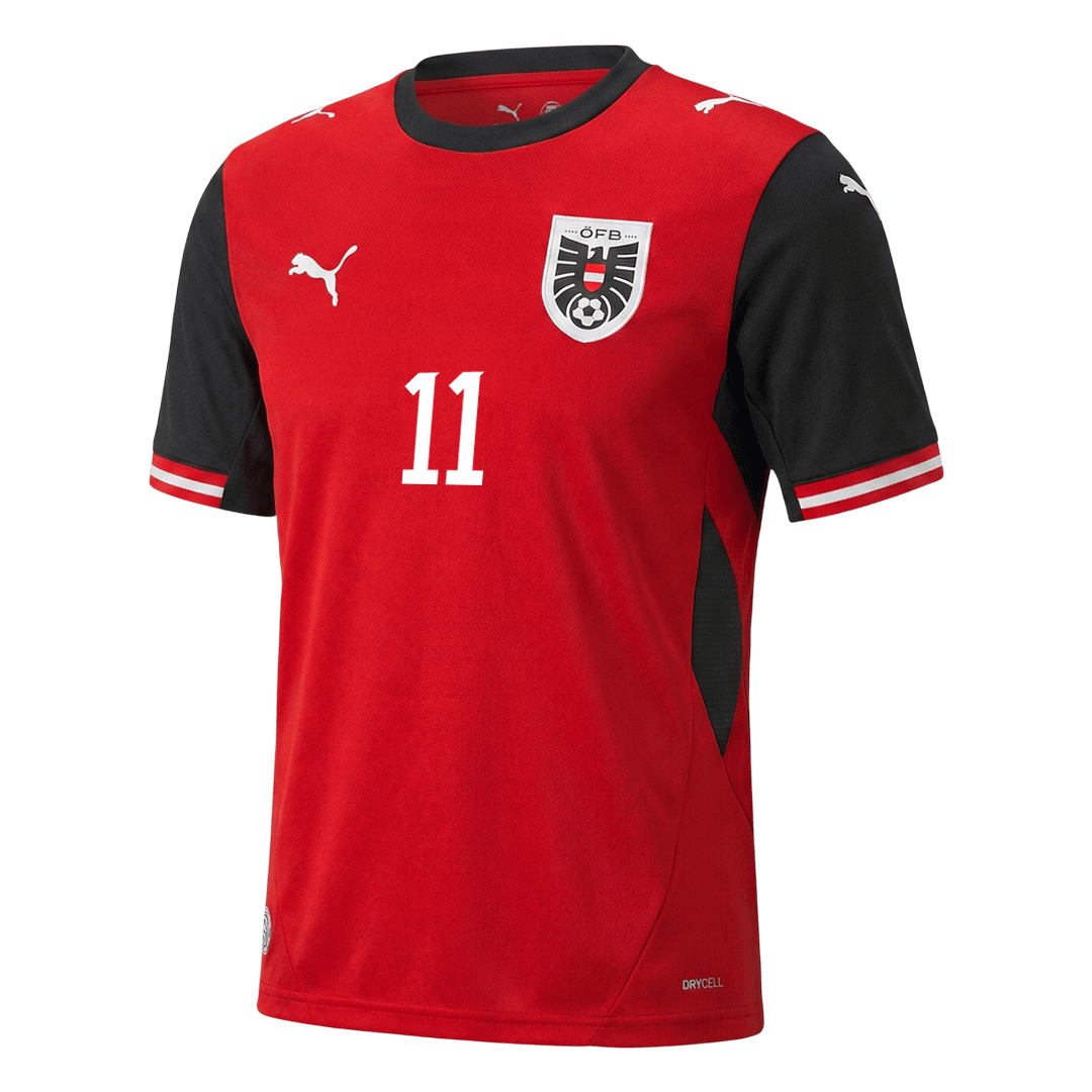 Camiseta GREGORITSCH #11 Austria 2026 Primera Equipación Copa del Mundo - Versión Hincha